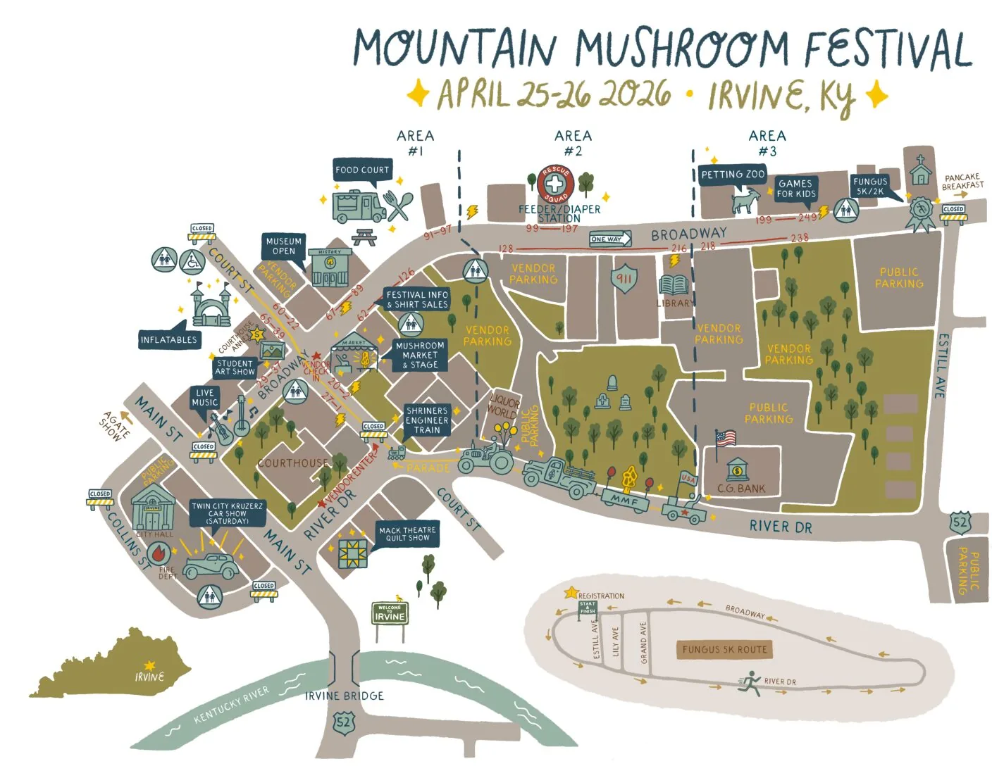 34th Mountain Mushroom Festival in Irvine, KY - festival atmosphere (photo 1 of 2)