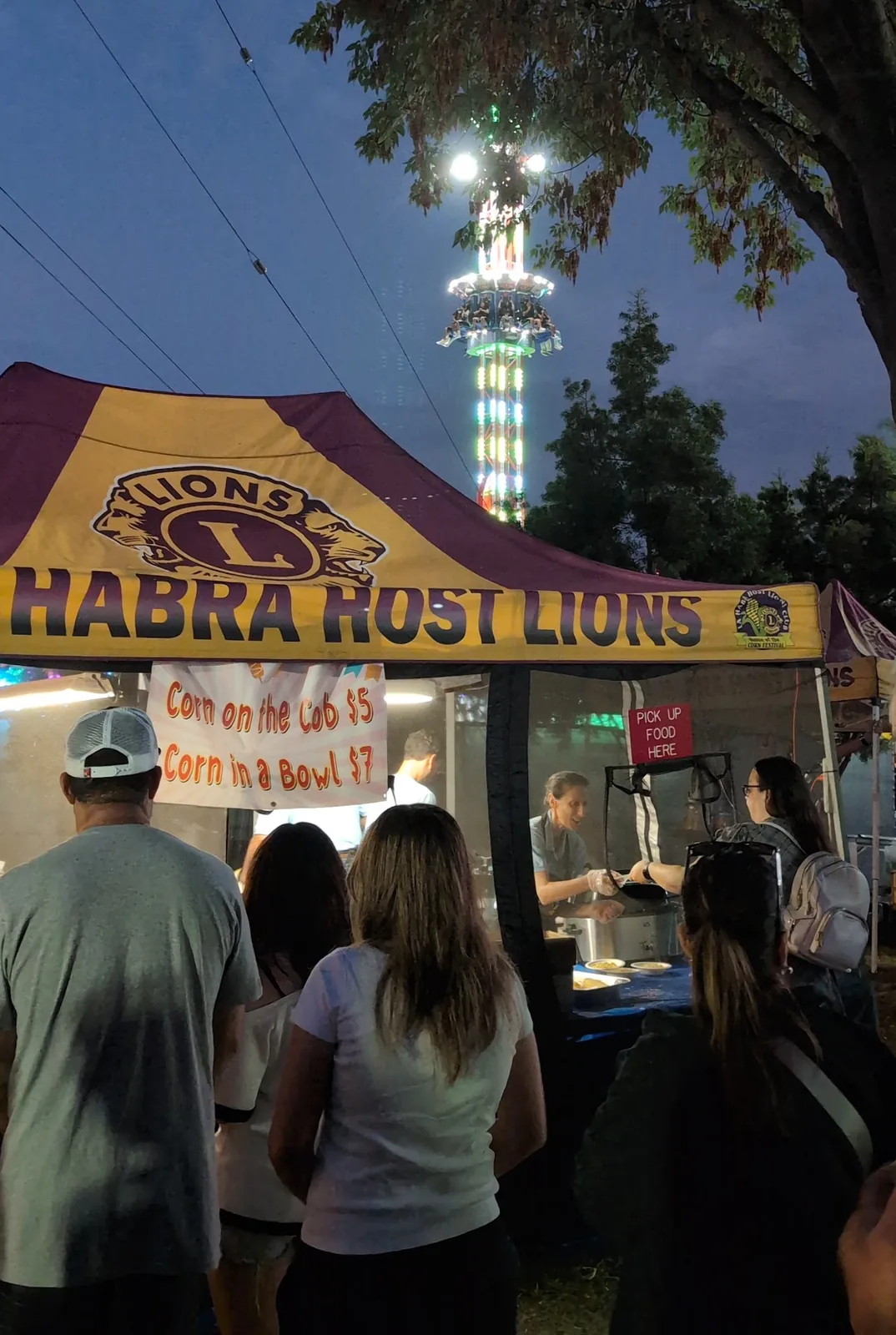 77th Annual La Habra Corn Festival in Habra, CA - food and drink stalls and crowds (photo 2 of 3)
