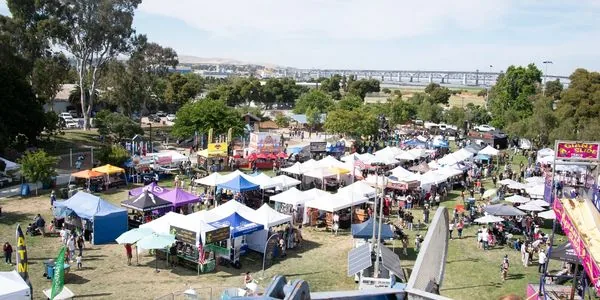 Annual King of the County BBQ Challenge & Music Festival in Martinez, CA - food and drink stalls and crowds (photo 2 of 4)