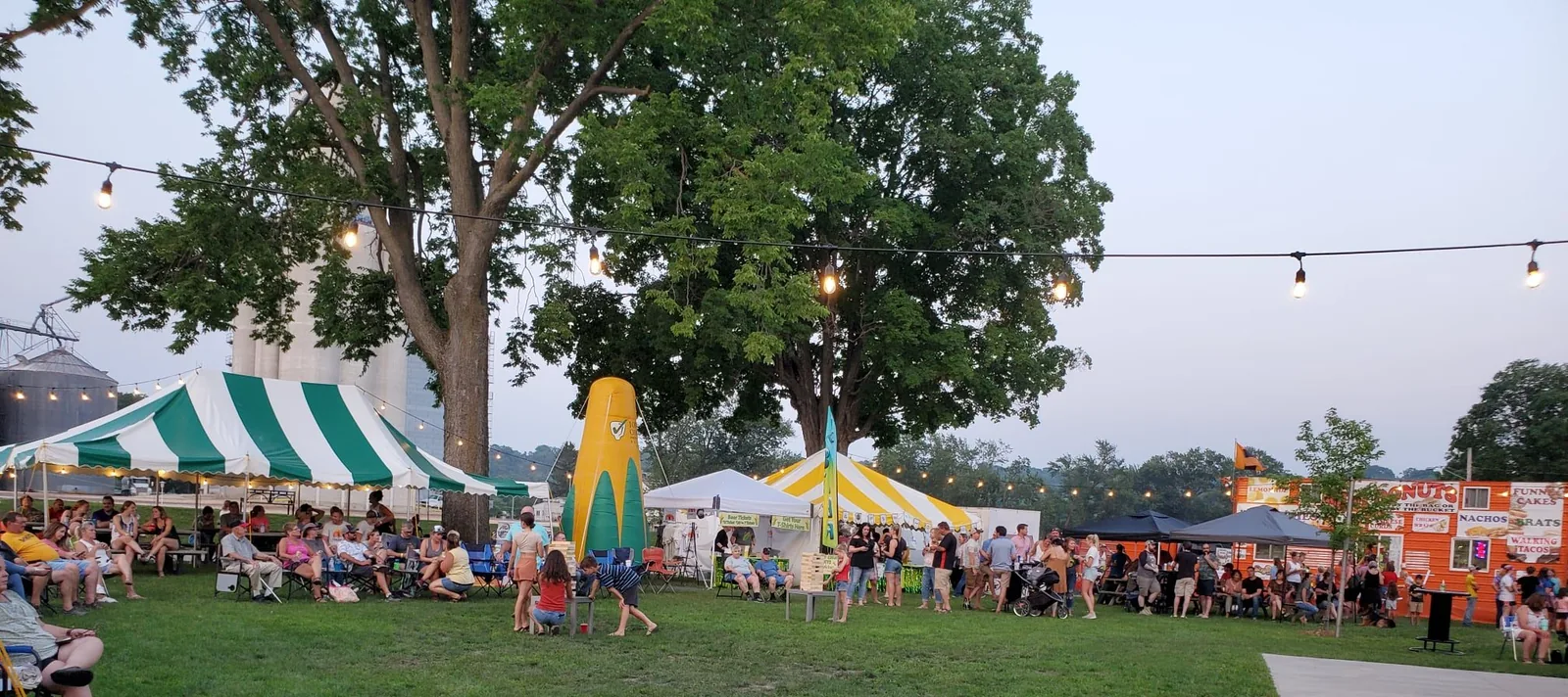 Elkader Sweet Corn Days in Elkader, IA - food and drink stalls and crowds (photo 2 of 4)