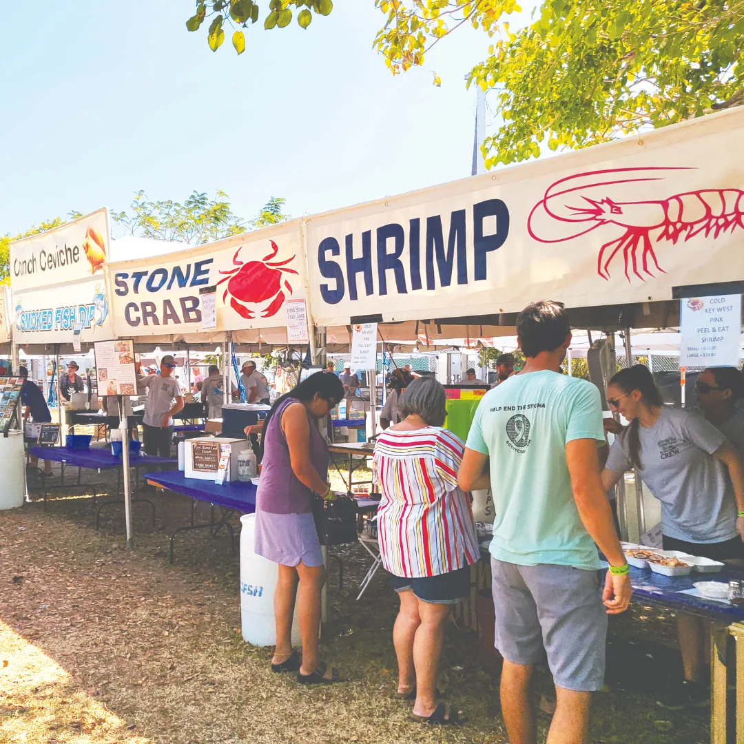 Florida Keys Seafood Festival in Key West , FL - food and drink stalls and crowds (photo 2 of 2)