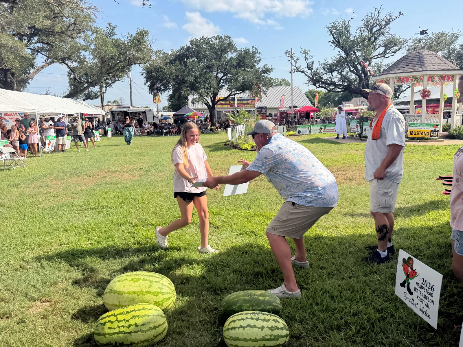 Hempstead Watermelon Festival in Hempstead , TX - food and drink stalls and crowds (photo 2 of 4)