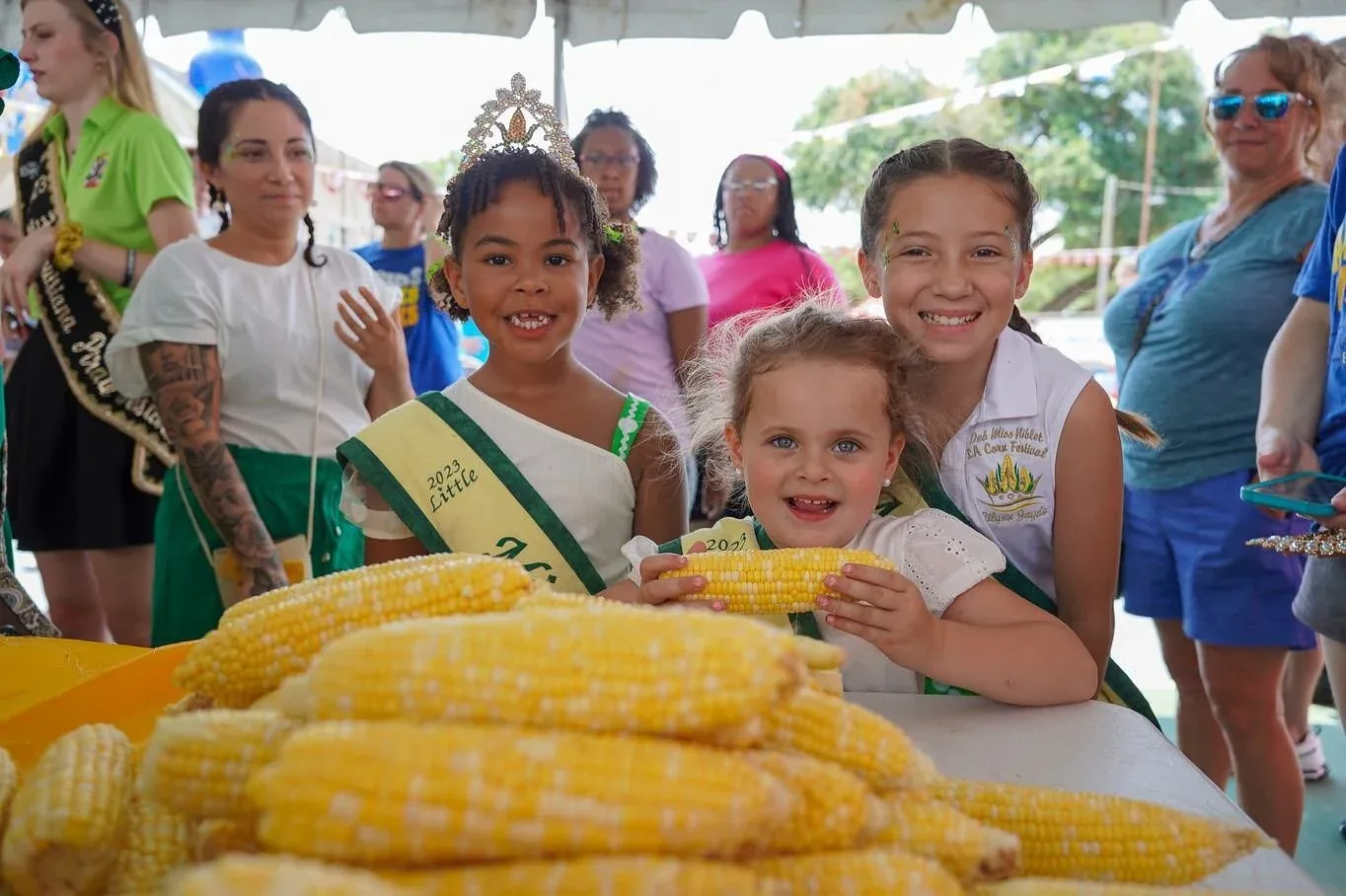 Louisiana Corn Festival in Bunkie , LA - food and drink stalls and crowds (photo 2 of 4)