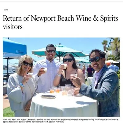 Newport Beach Wine & Spirits Festival in Newport Beach, CA - food and drink stalls and crowds (photo 2 of 4)