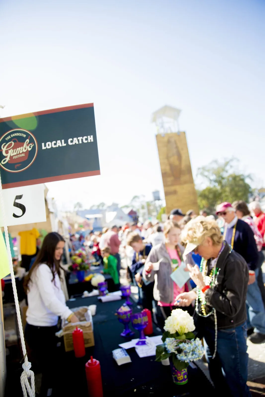 Sandestin Gumbo Festival in Destin, FL - food and drink stalls and crowds (photo 2 of 4)