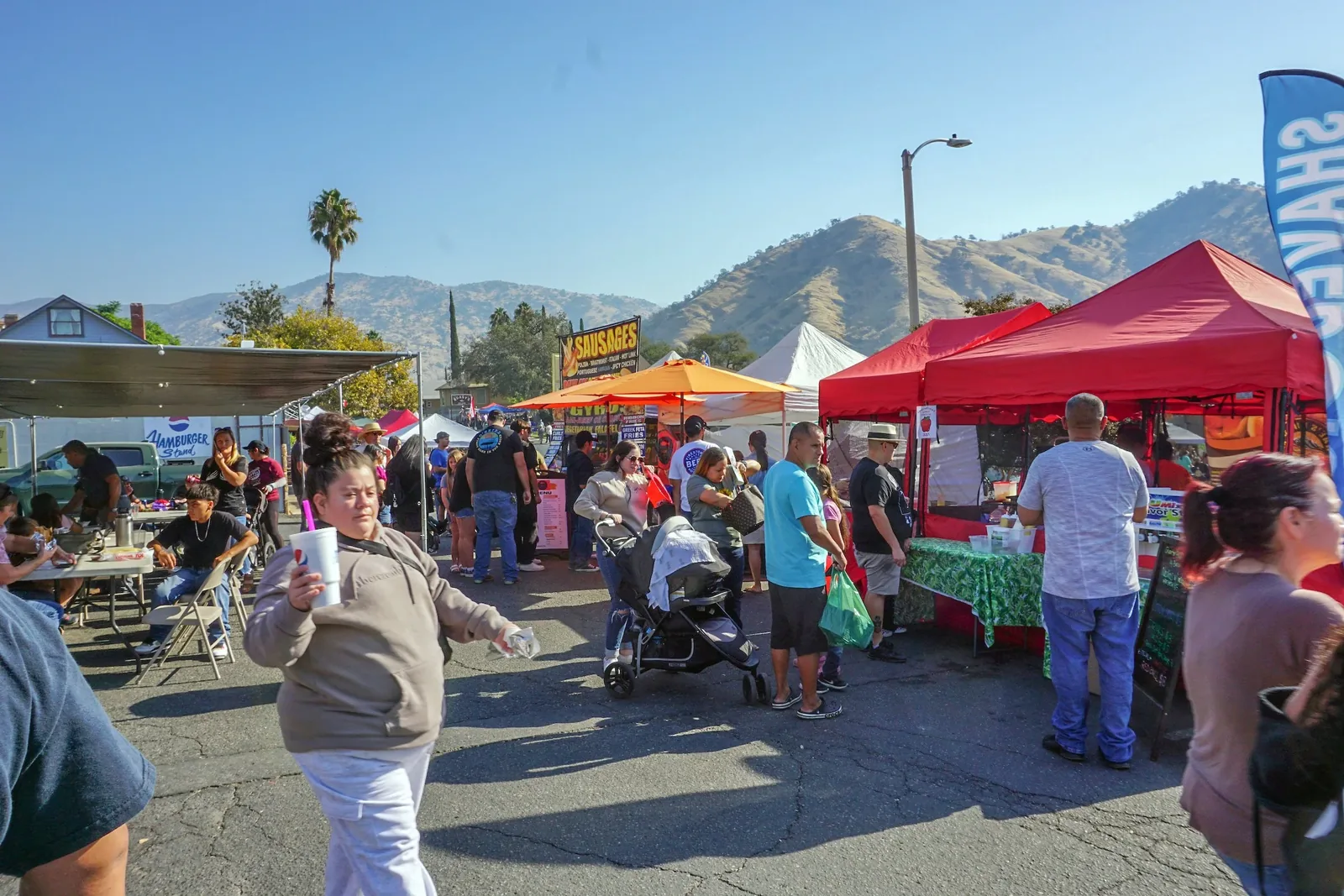 Springville Apple Festival in Springville , CA - food and drink stalls and crowds (photo 2 of 4)