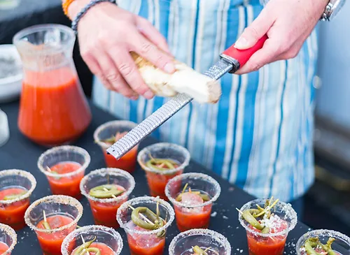 The Bloody Mary Festival in New York, NY - food and drink stalls and crowds (photo 2 of 4)