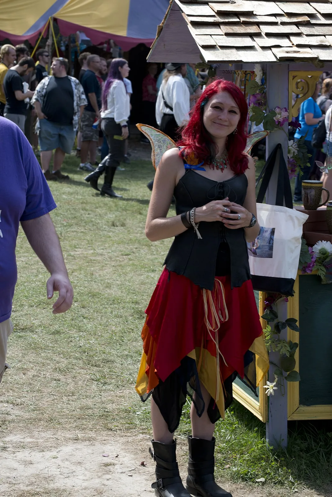 Pittsburgh Renaissance Festival in West Newton, PA - costumed crowds and stalls (photo 6 of 6)