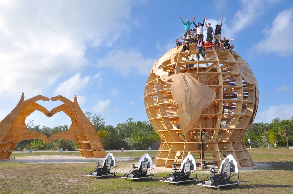 Love Burn 2018 effigy build team, Miami