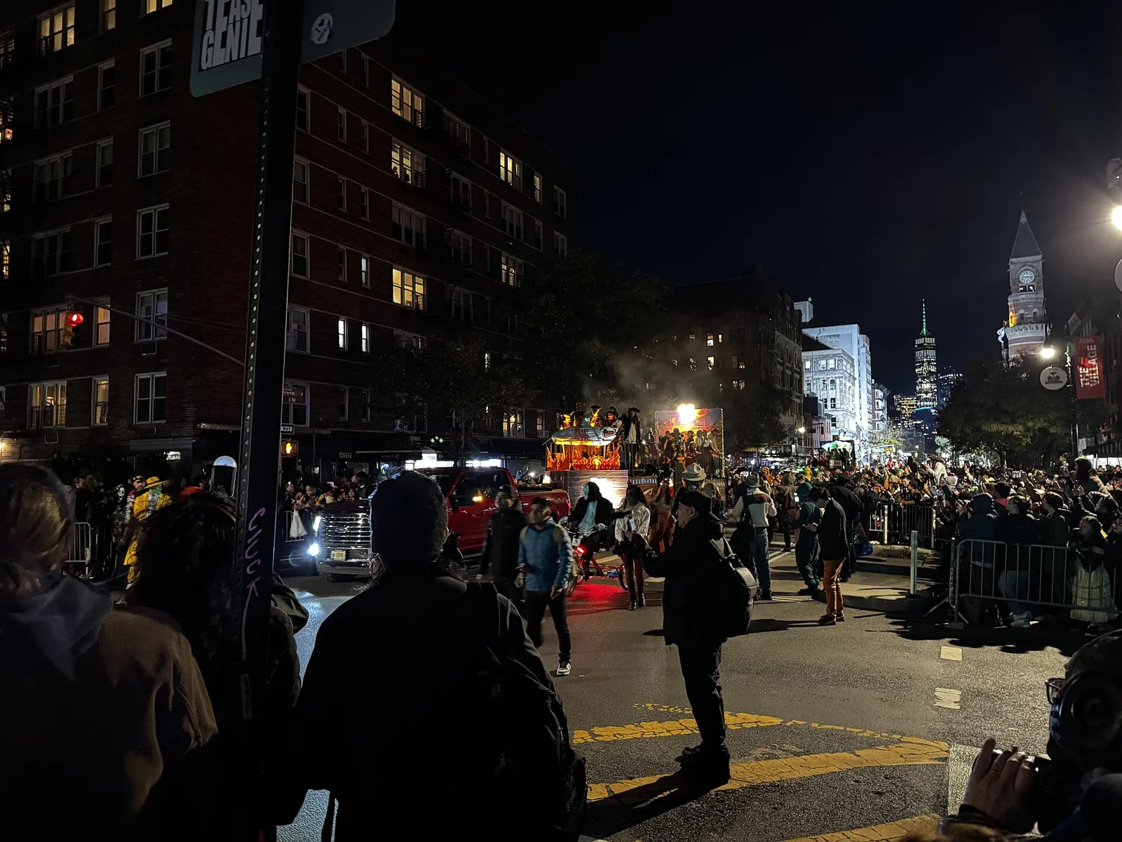 Paraders in costume at New York City's Village Halloween Parade