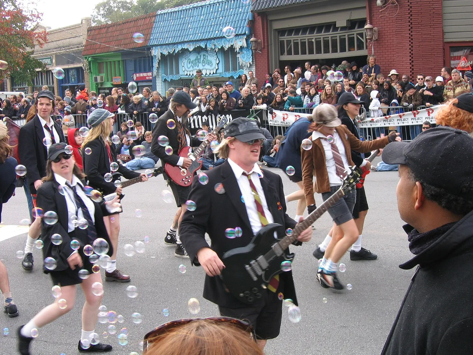 Marchers in costume at the Little Five Points Halloween Parade, Atlanta