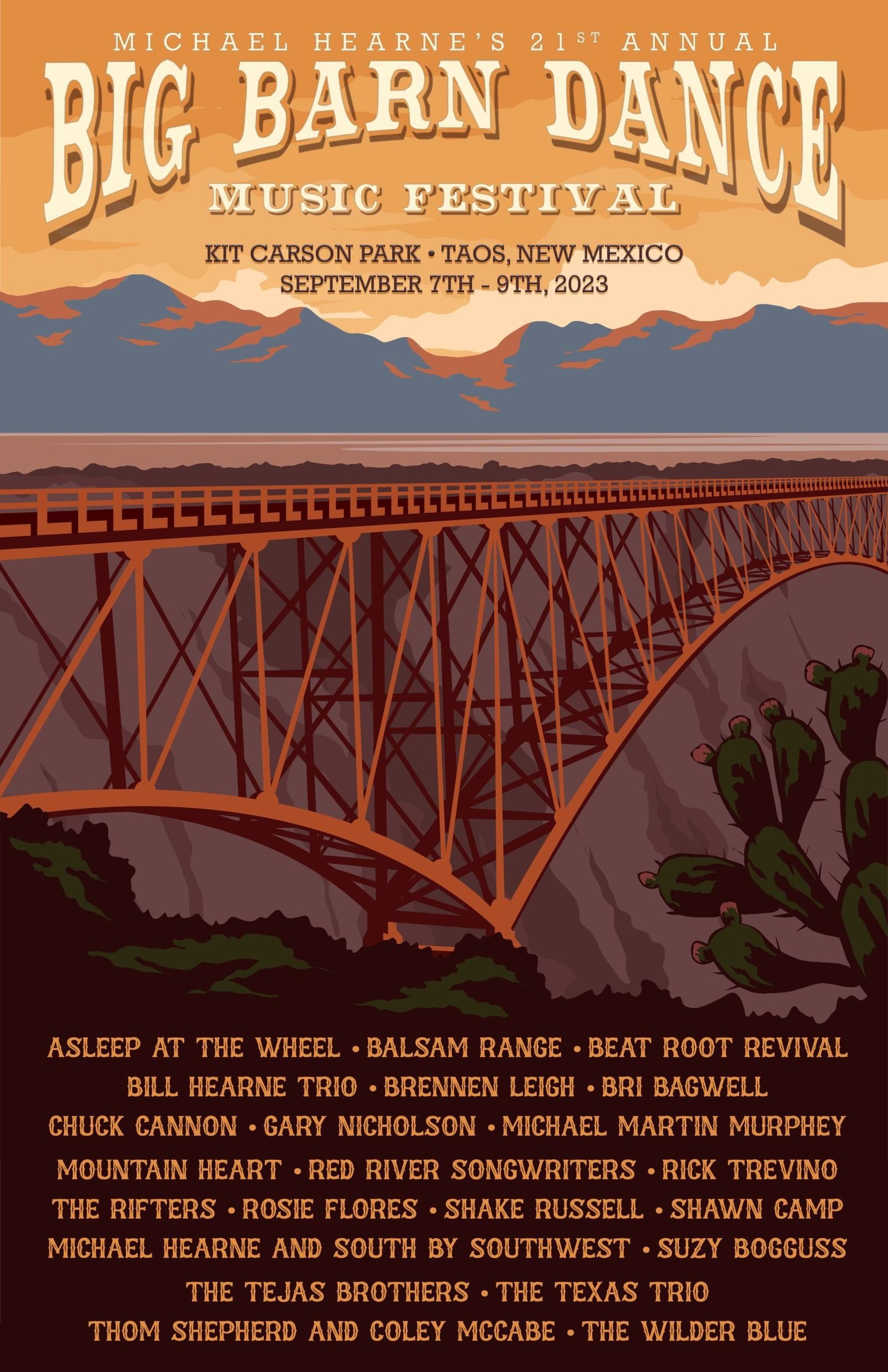 Michael Hearne's Big Barn Dance Music Festival — official poster and event artwork
