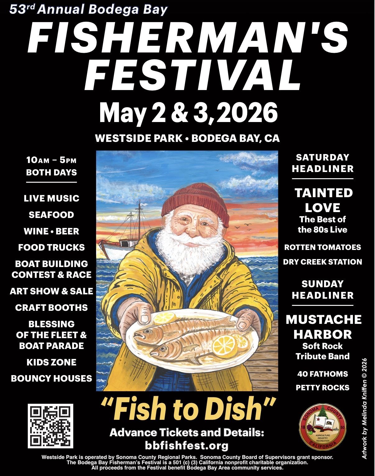 Bodega Bay Fisherman's Festival, official poster and event artwork