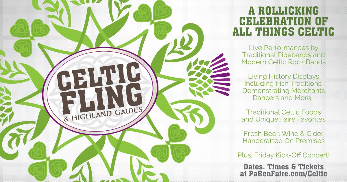 Celtic Fling & Highland Games, official poster and event artwork