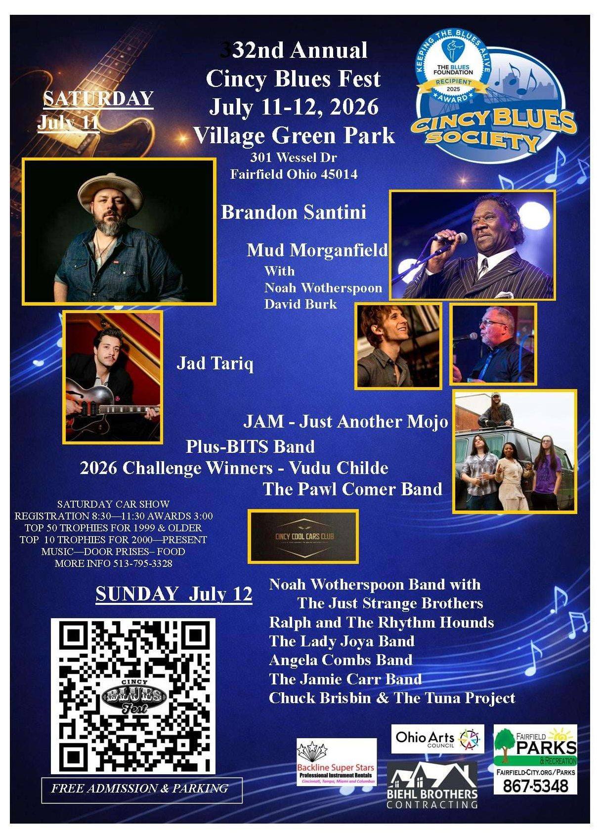 Cincy Blues Fest, official poster and event artwork