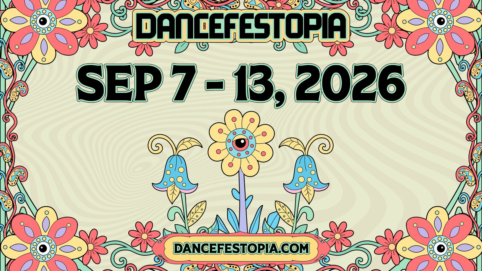 Dancefestopia, official poster and event artwork