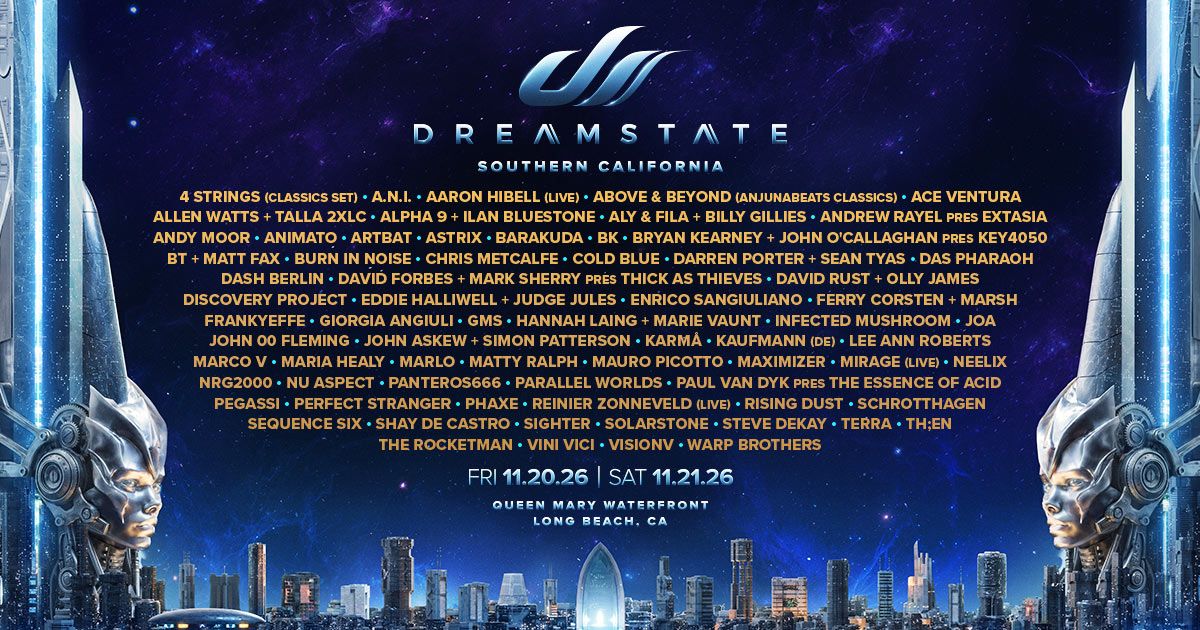 Dreamstate SoCal, official poster and event artwork
