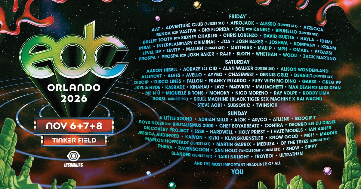 EDC Orlando, official poster and event artwork