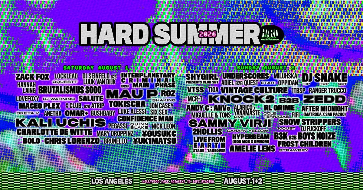 HARD Summer, official poster and event artwork