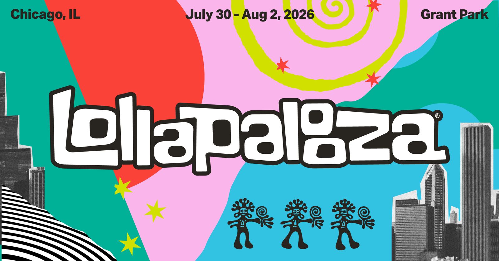 Lollapalooza, official poster and event artwork