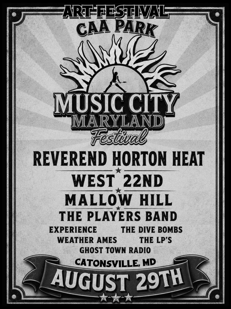 Music City Maryland Festival, official poster and event artwork
