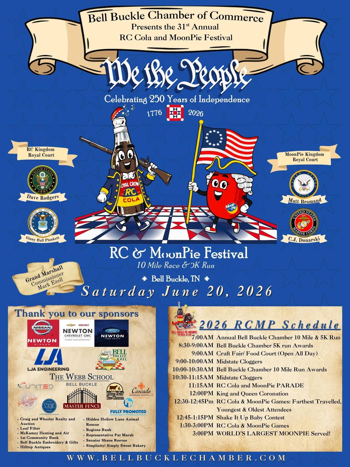 RC Cola & MoonPie Festival, official poster and event artwork