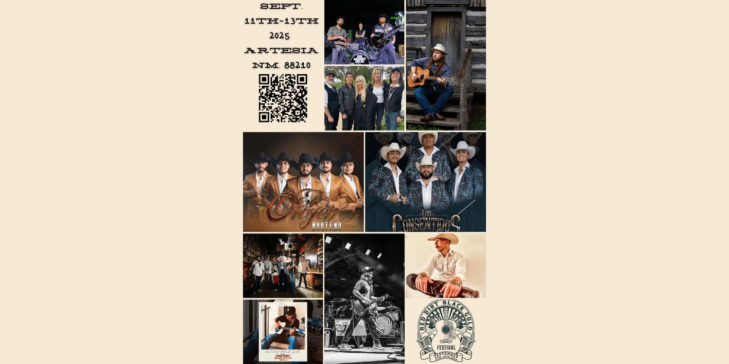 Red Dirt Black Gold Festival, official poster and event artwork