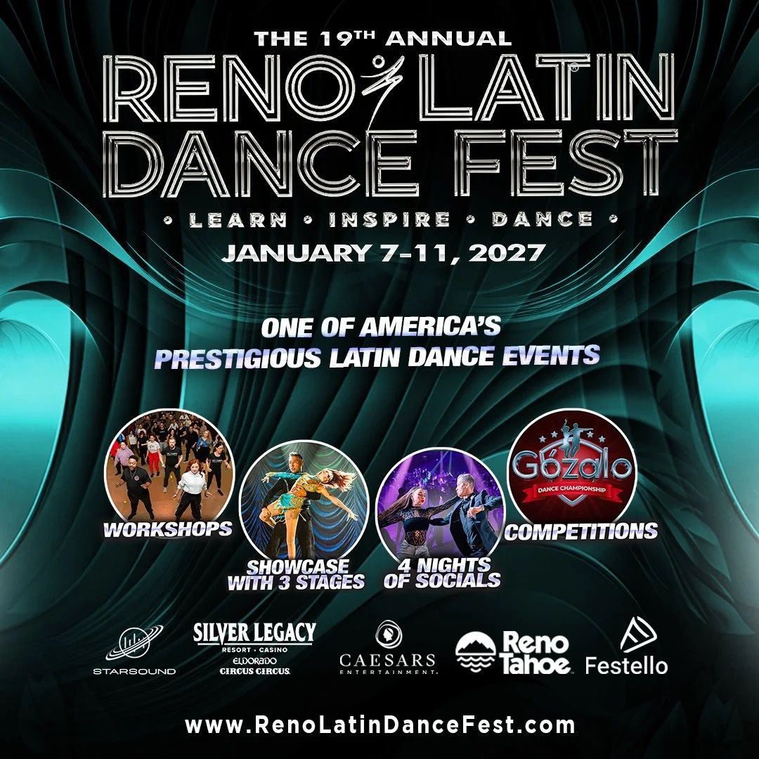 Reno Latin Dance Fest, official poster and event artwork