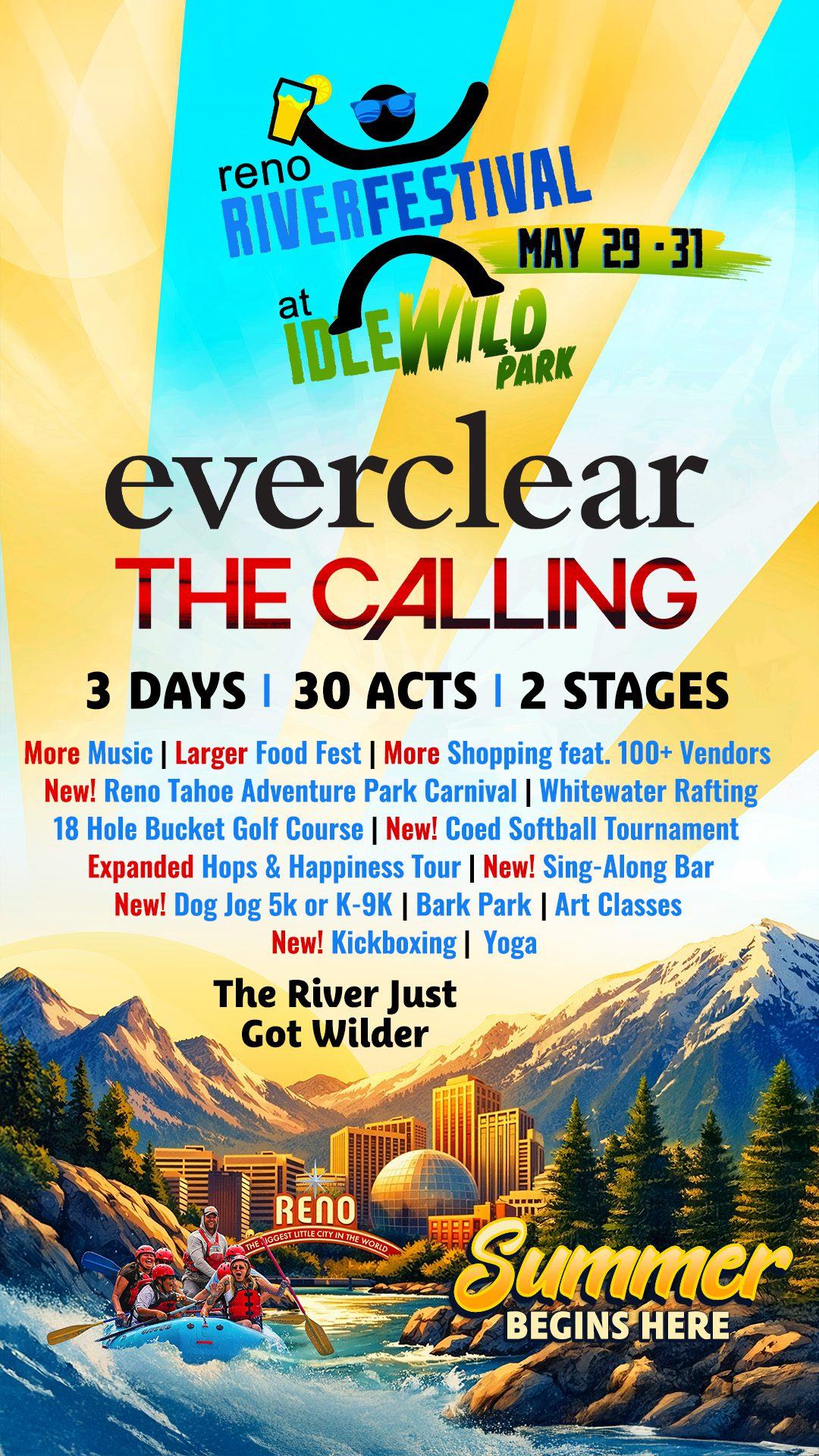 Reno River Festival, official poster and event artwork