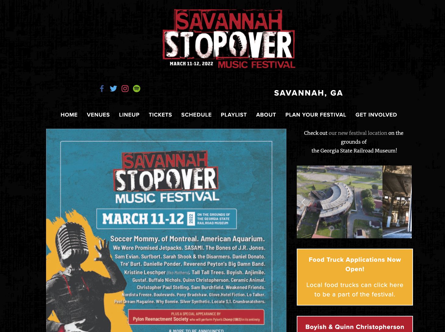 Savannah Stopover Music Festival, official poster and event artwork
