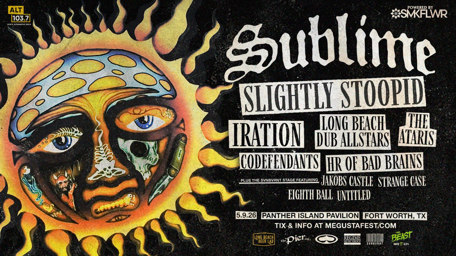 Sublime Me Gusta Festival, official poster and event artwork