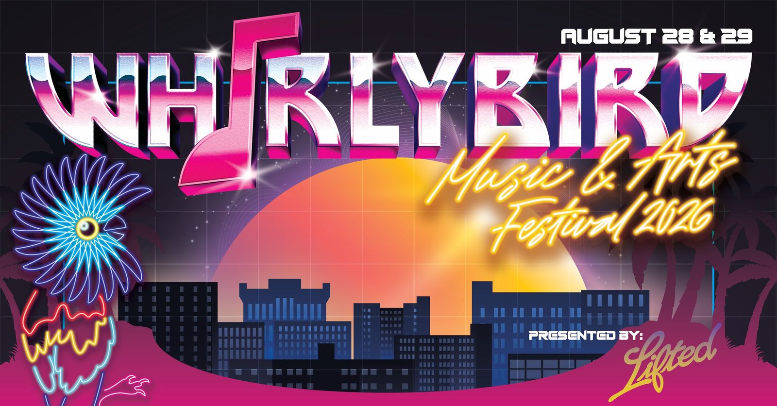 Whirlybird Music & Arts Festival, official poster and event artwork