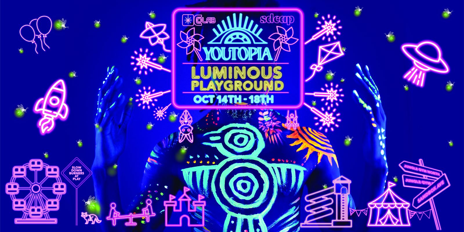 YOUtopia, official poster and event artwork