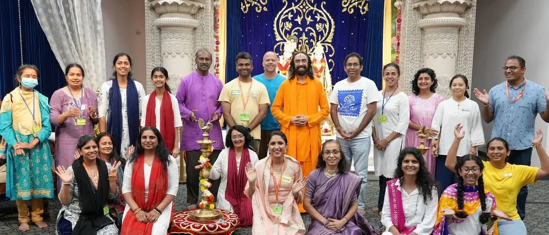 Diya lamp-lighting ceremony at Dallas Yoga Fest