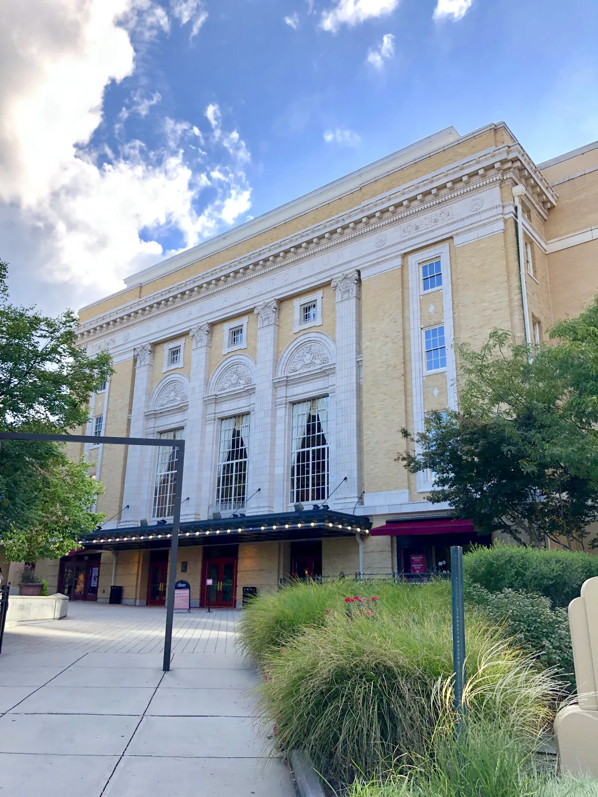 The front of the Carolina Theatre in downtown Durham