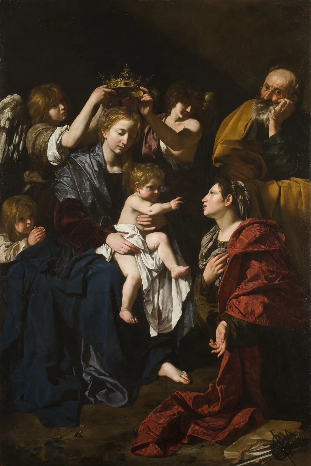 Holy Family with Saint Catherine, a painting by Bartolomeo Cavarozzi; an interim image for the museum
