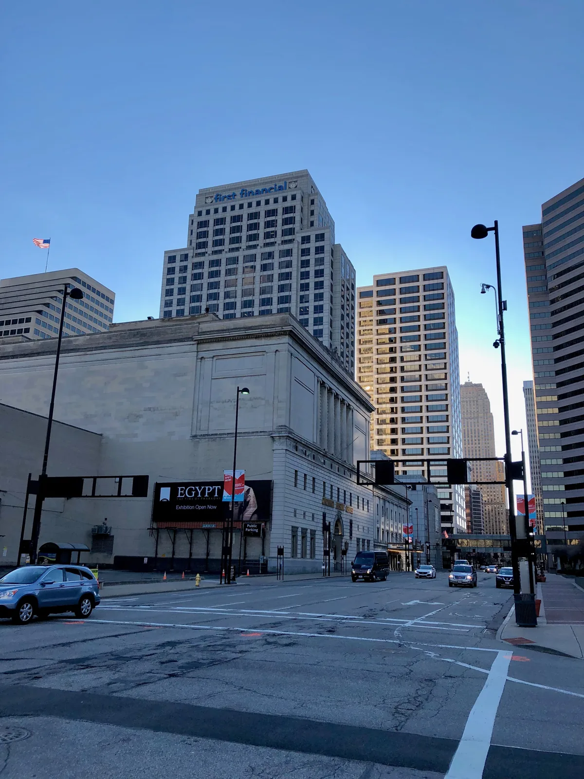 The Cincinnati Masonic Center building on East Fifth Street, downtown Cincinnati