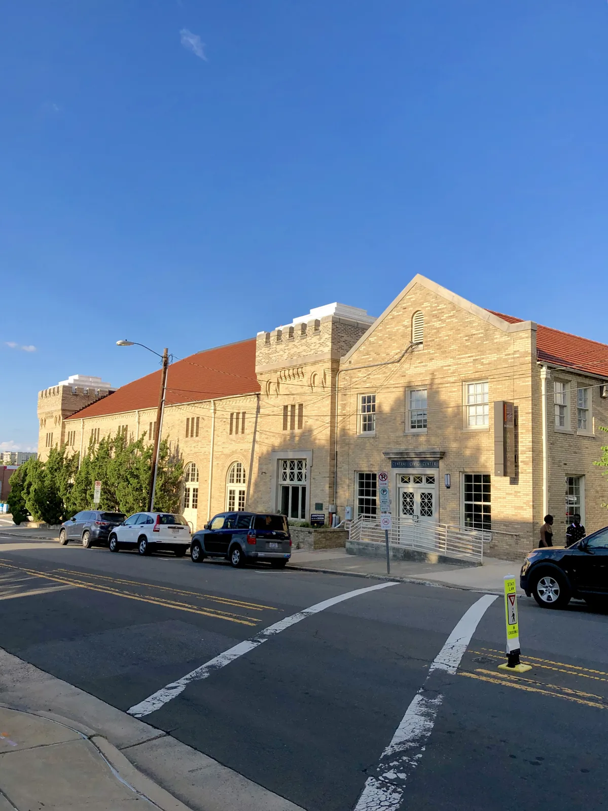 The Durham Armory building on Foster Street, Durham